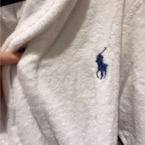 NWT Ralph Lauren White Terry Cloth Robe - Picture 4 of 8